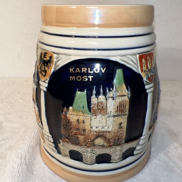 Korbel Beer Stein Mug By Risch-Lau & Gebr.Metz GmbH. Hand Made & Hand Painted - Picture 4 of 12